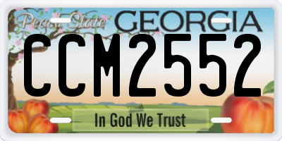 GA license plate CCM2552