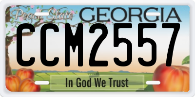 GA license plate CCM2557