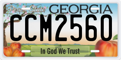 GA license plate CCM2560