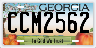 GA license plate CCM2562