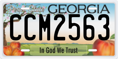 GA license plate CCM2563
