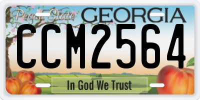 GA license plate CCM2564