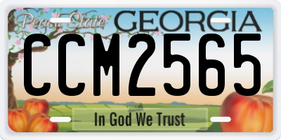 GA license plate CCM2565