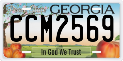 GA license plate CCM2569