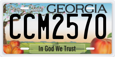 GA license plate CCM2570