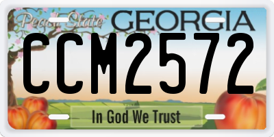 GA license plate CCM2572