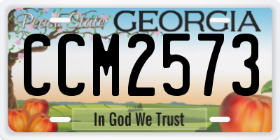 GA license plate CCM2573