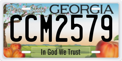 GA license plate CCM2579