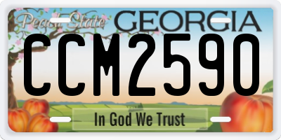 GA license plate CCM2590