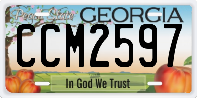 GA license plate CCM2597