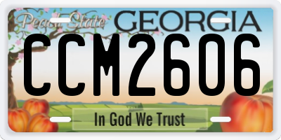 GA license plate CCM2606