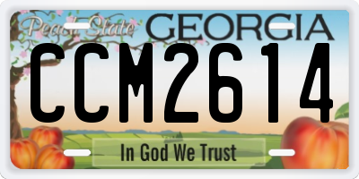 GA license plate CCM2614