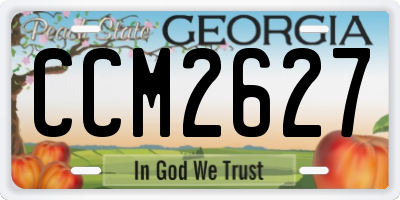 GA license plate CCM2627