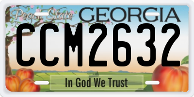 GA license plate CCM2632