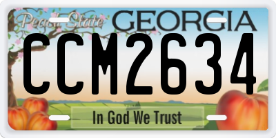 GA license plate CCM2634