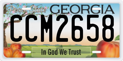 GA license plate CCM2658