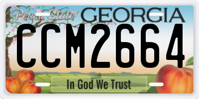 GA license plate CCM2664