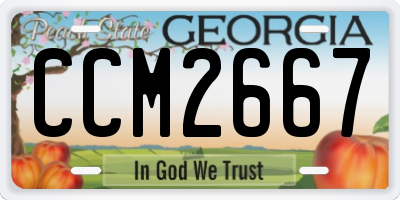 GA license plate CCM2667