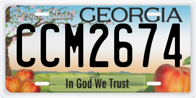 GA license plate CCM2674