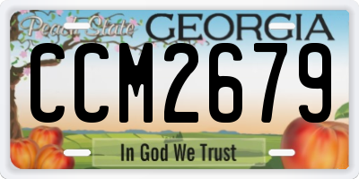 GA license plate CCM2679