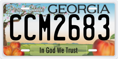 GA license plate CCM2683