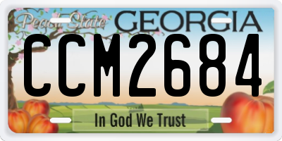 GA license plate CCM2684
