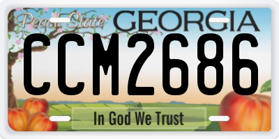 GA license plate CCM2686