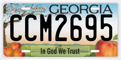 GA license plate CCM2695