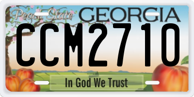 GA license plate CCM2710