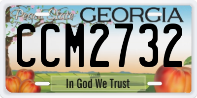 GA license plate CCM2732
