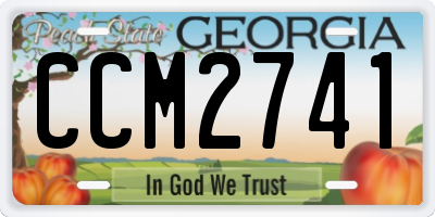 GA license plate CCM2741