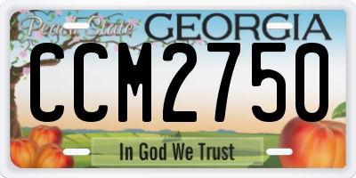 GA license plate CCM2750