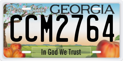 GA license plate CCM2764