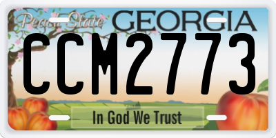 GA license plate CCM2773