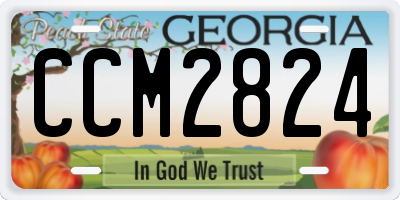 GA license plate CCM2824
