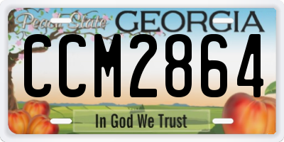 GA license plate CCM2864