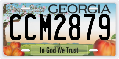 GA license plate CCM2879