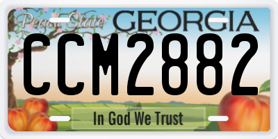 GA license plate CCM2882