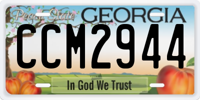 GA license plate CCM2944