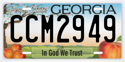 GA license plate CCM2949