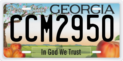 GA license plate CCM2950