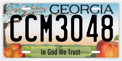 GA license plate CCM3048