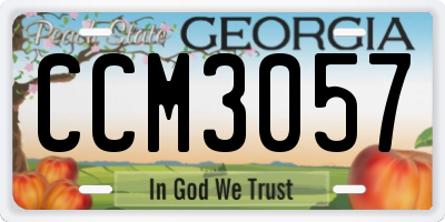 GA license plate CCM3057