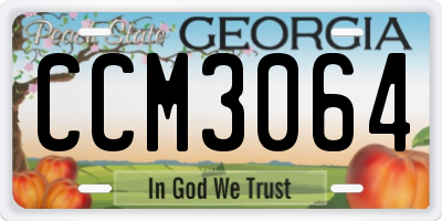 GA license plate CCM3064
