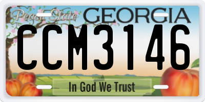 GA license plate CCM3146