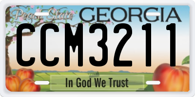 GA license plate CCM3211