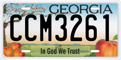 GA license plate CCM3261
