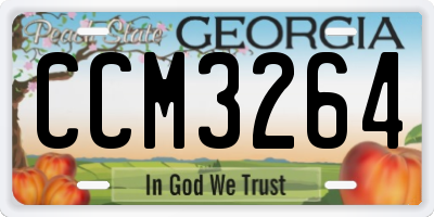 GA license plate CCM3264