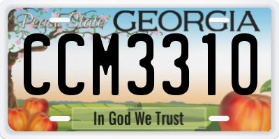 GA license plate CCM3310