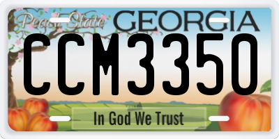 GA license plate CCM3350
